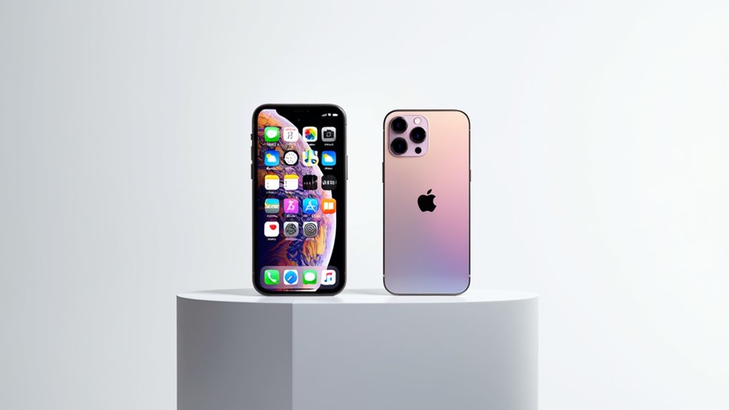 porównanie rozmiarów ekranów smartfonów Apple