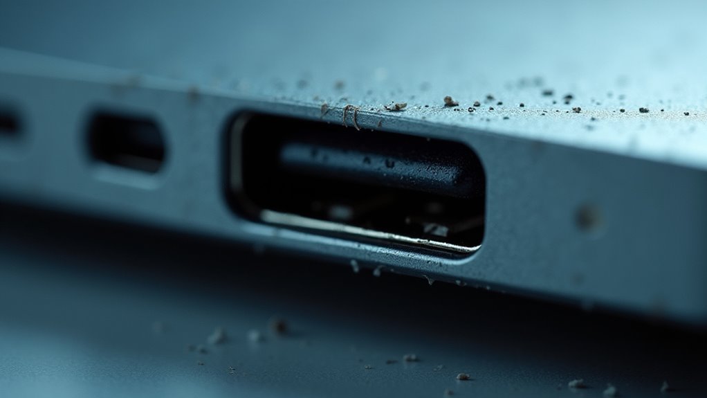 czy kurz w złączu USB-C może naśladować (udawać) problem z baterią