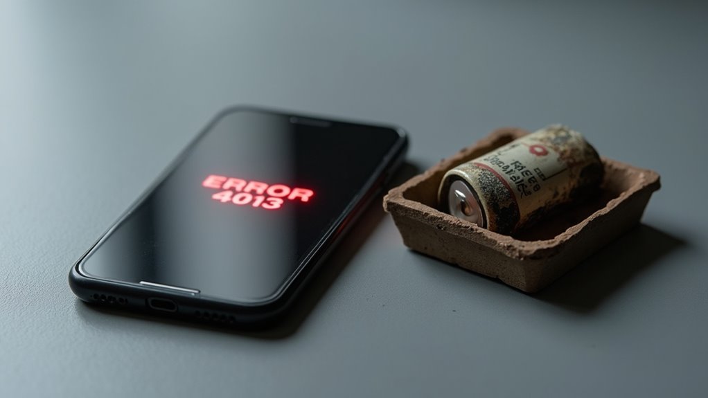 błąd przy przywracaniu iPhone'a 4013, wspomniany stan starej baterii