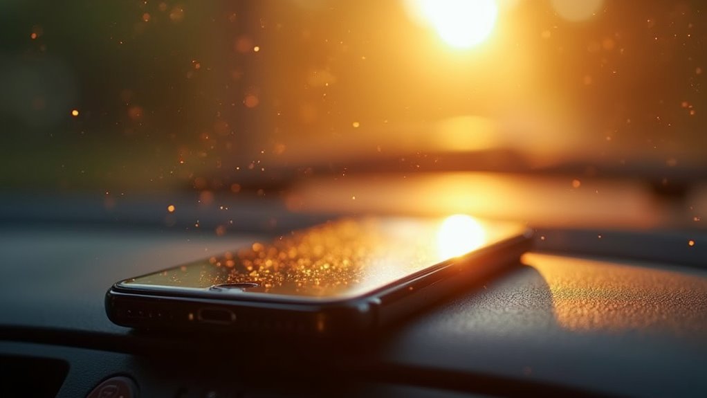 zostawienie iPhone'a w nasłonecznionym samochodzie